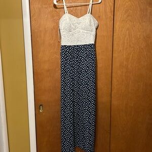 Candies Lace Top Dress with Floral Skirt